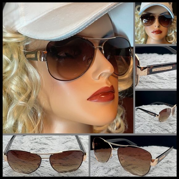 Liz Claiborne Gold & Tortoise Frame NWT Sg100 - Picture 1 of 10